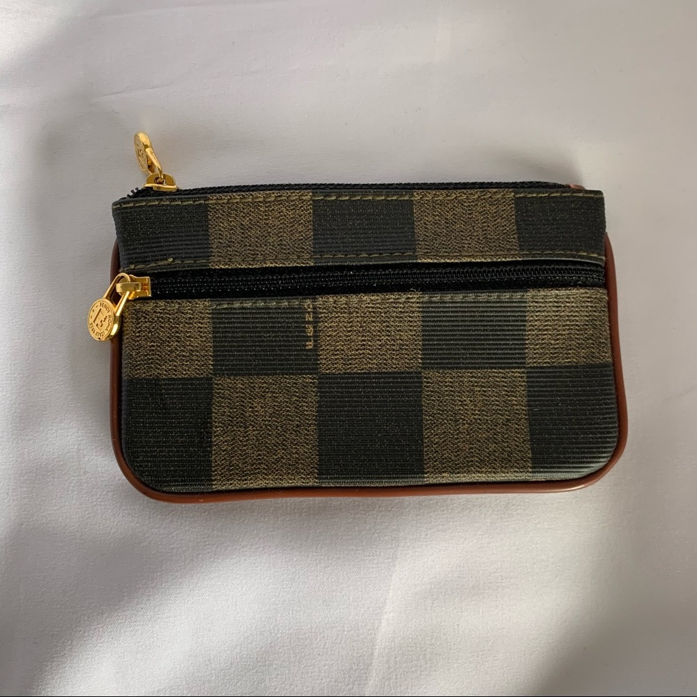 FENDI Vintage Checkered Coin Purse